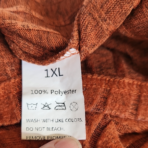 Rust Orange Ribbed Sweater Dress - Picture 4 of 5